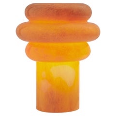 Lolli Blown Glass Table Lamp Honey Colored Modern Design