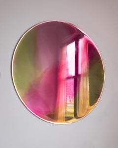 Lolli by Courtney Kinnare, Wall Art Resin Yellow Pink Mirrored Glass