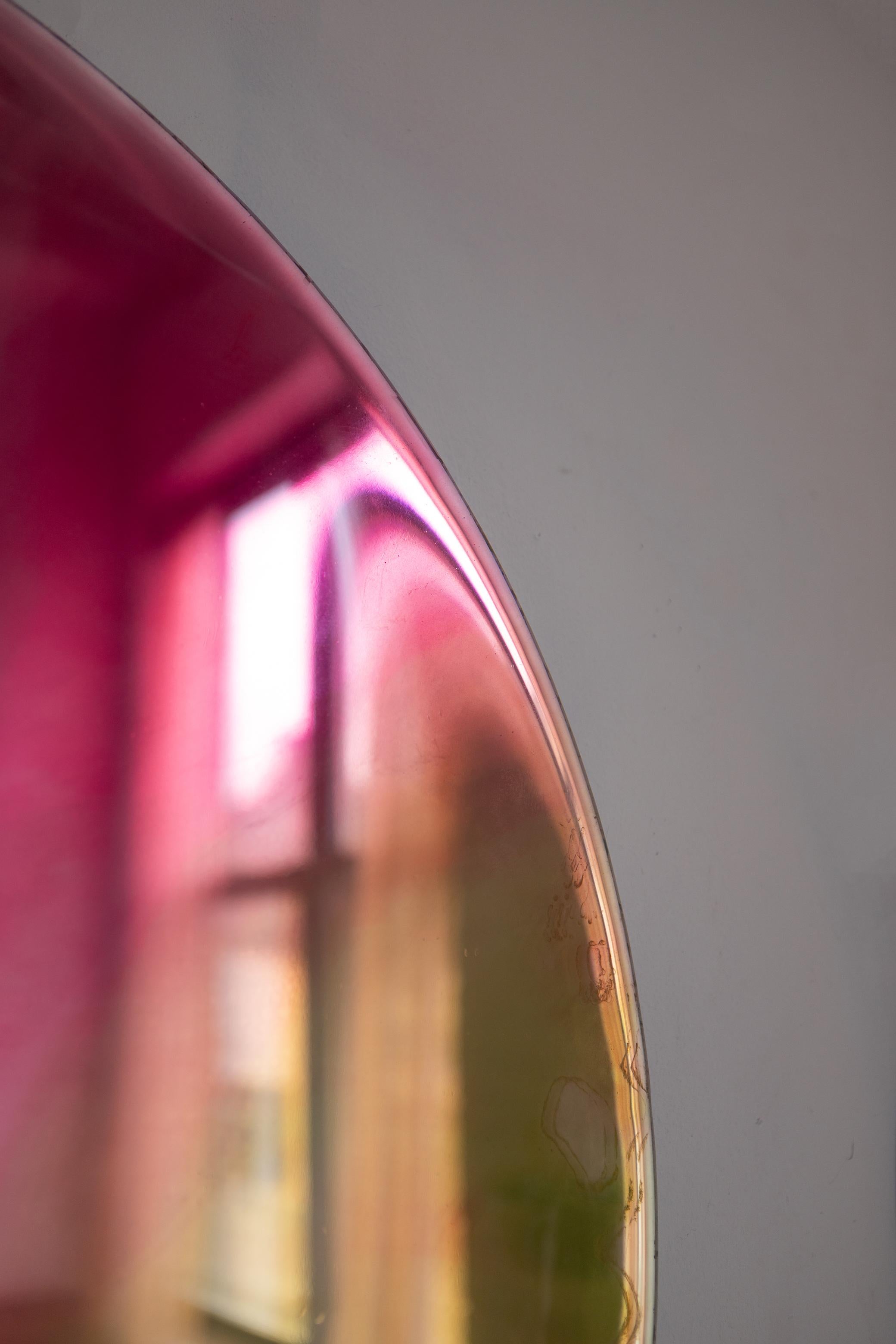 Lolli by Courtney Kinnare, Wall Art Resin Yellow Pink Mirrored Glass For Sale 1