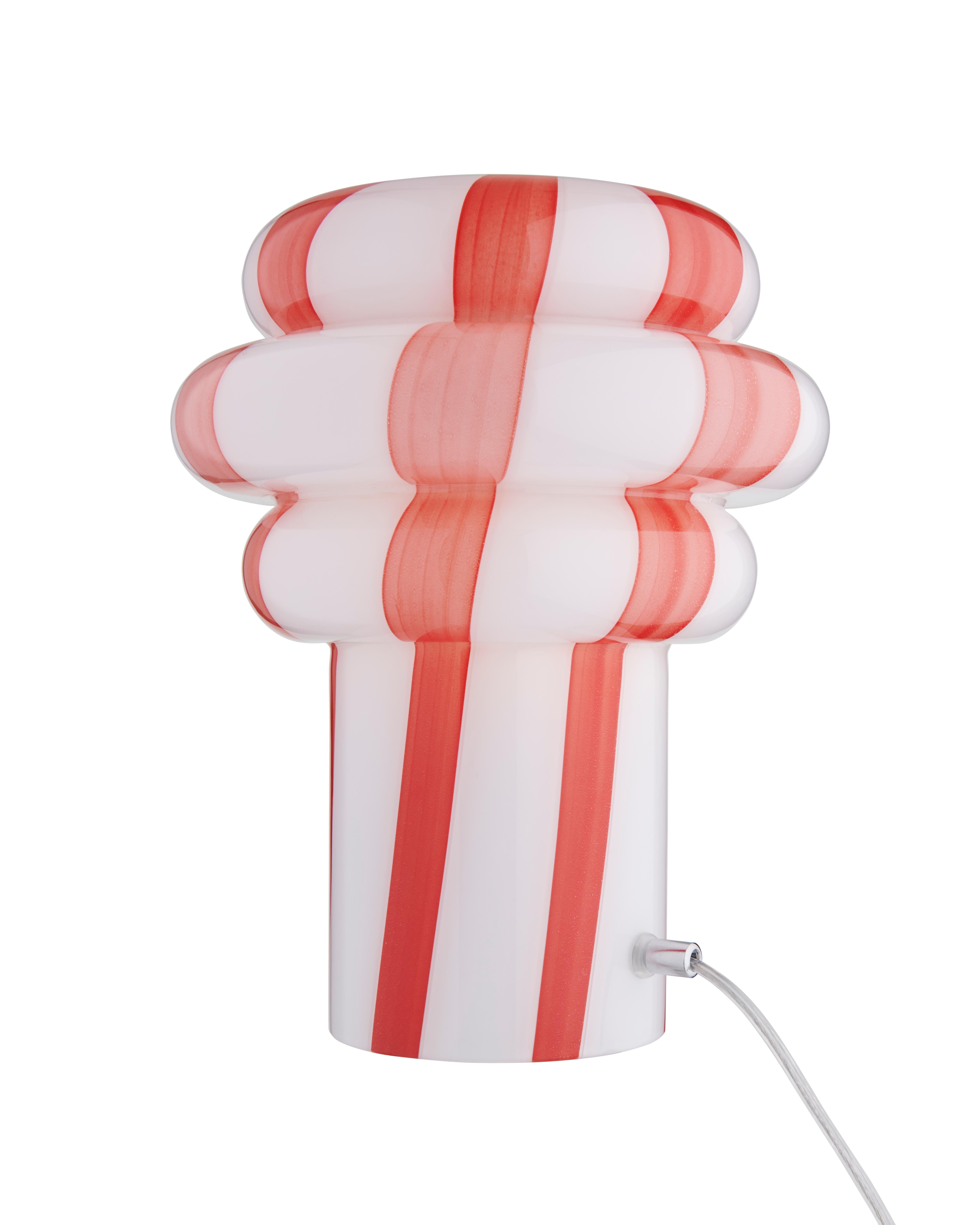 Vetro soffiato Lampada da tavolo in vetro soffiato a mano Lolli in vendita