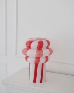 Lampada da tavolo Lolli in vetro soffiato a mano a strisce di Studio A