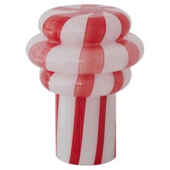 Lolli Table Lamp in Striped Hand Blown Glass by Studio Monsoleil