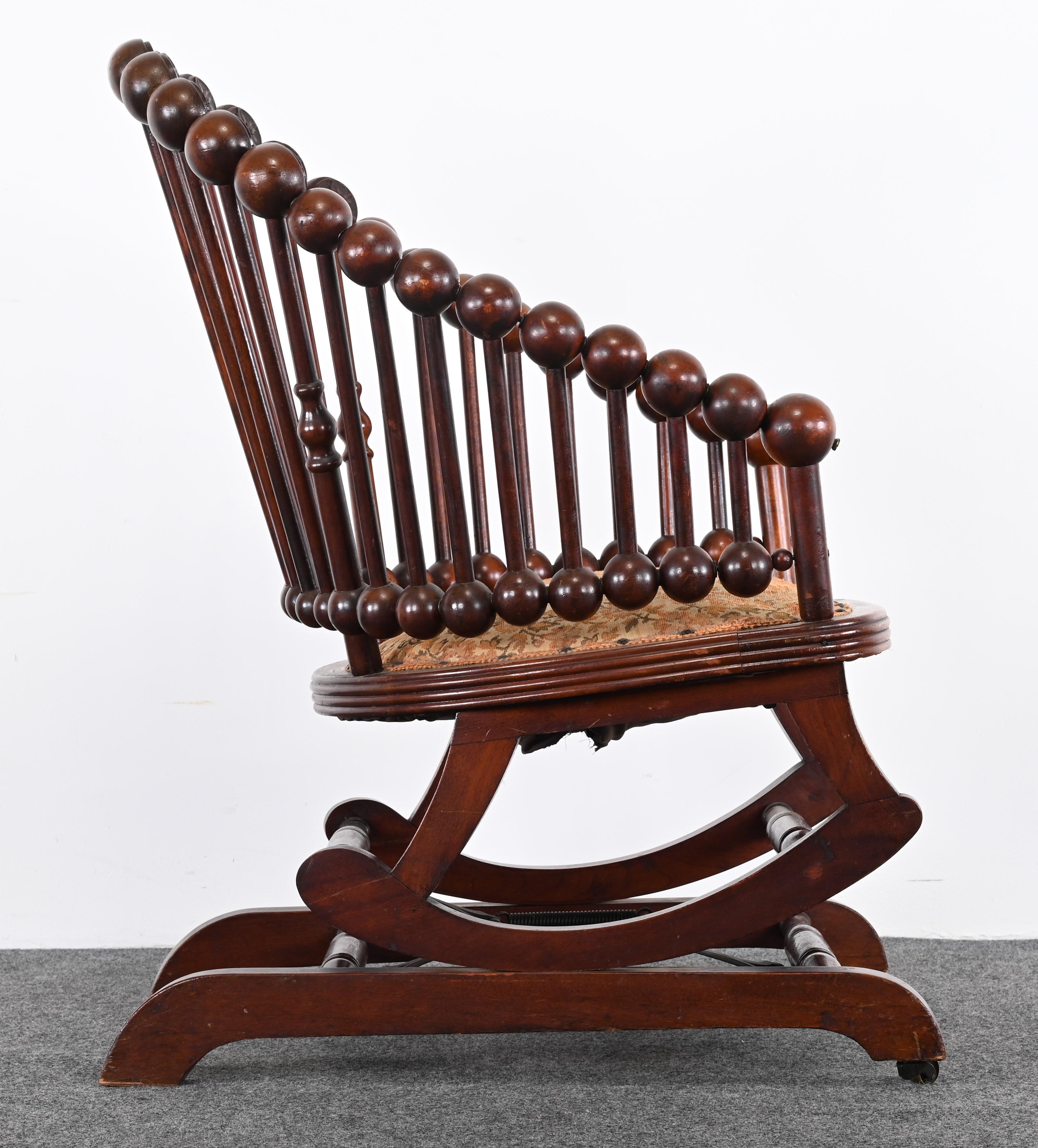 Lollipop Rocking Chair by George Hunzinger, 19th Century For Sale 3