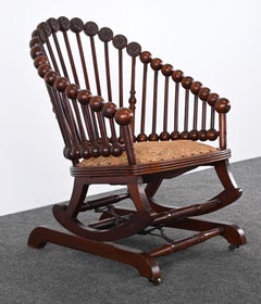 Lollipop Rocking Chair by George Hunzinger, 19th Century
