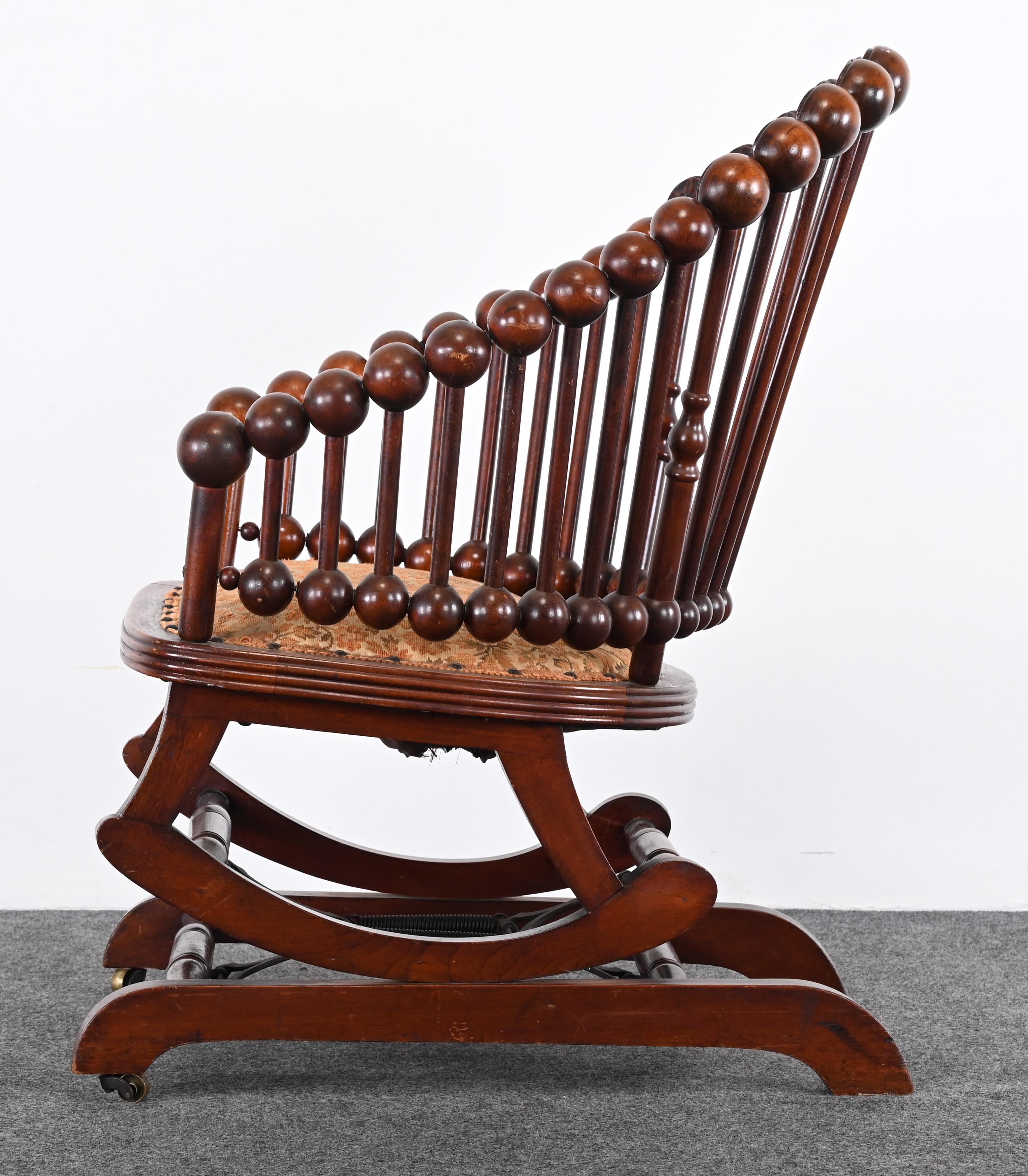 Lollipop Rocking Chair by George Hunzinger, 19th Century In Good Condition For Sale In Hamburg, PA