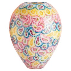 Lollipop vase 2. handblown experimental glass, lollipops, tricolour