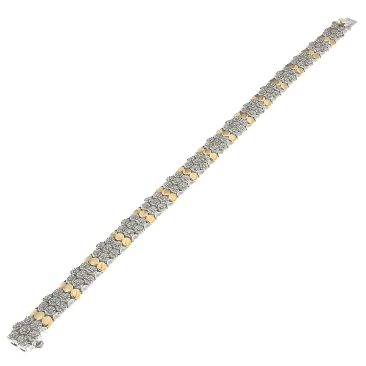 Bracelet Lolly en or rose 18 carats et diamants blancs en vente 1