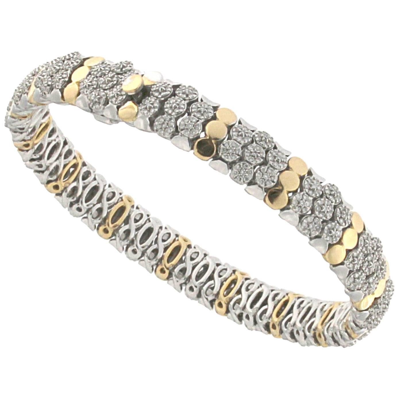 Bracciale Lolly in oro rosa 18 carati e diamanti bianchi