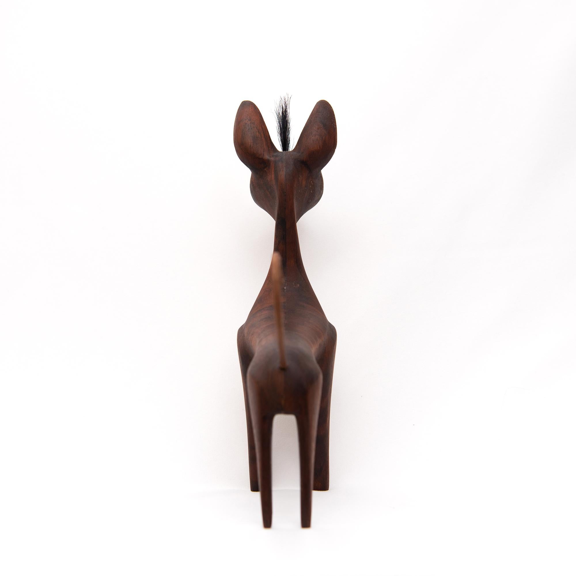 Carved Lolo by Design VA . Xoloitzcuintle Wood Sculpture For Sale