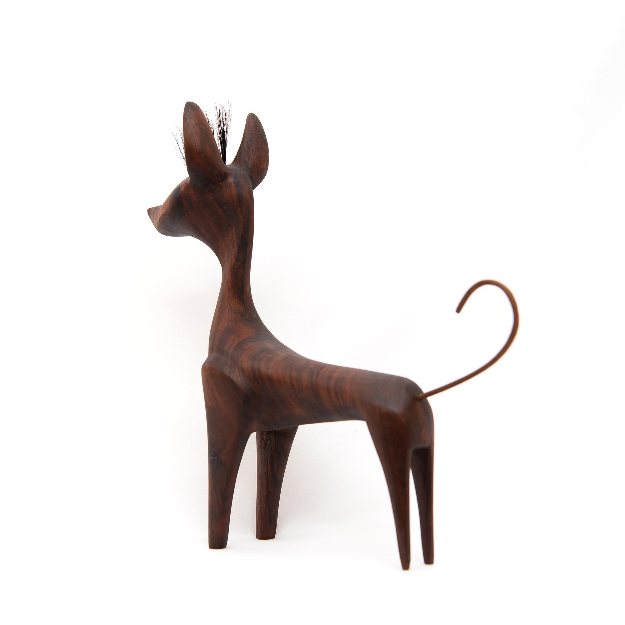 Lolo by Design VA . Xoloitzcuintle Wood Sculpture In New Condition For Sale In Brooklyn, NY