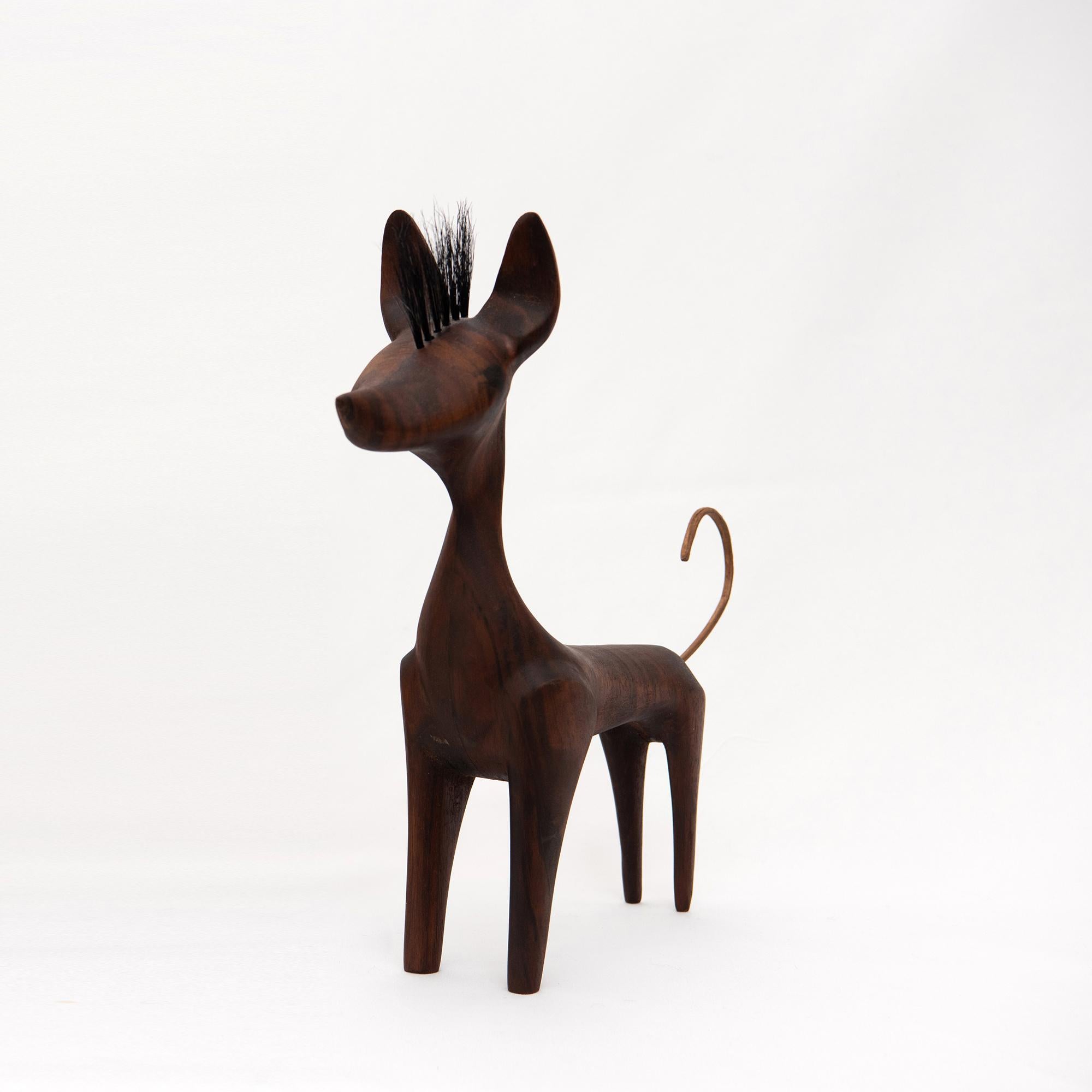 Lolo by Design VA . Xoloitzcuintle Wood Sculpture For Sale 1