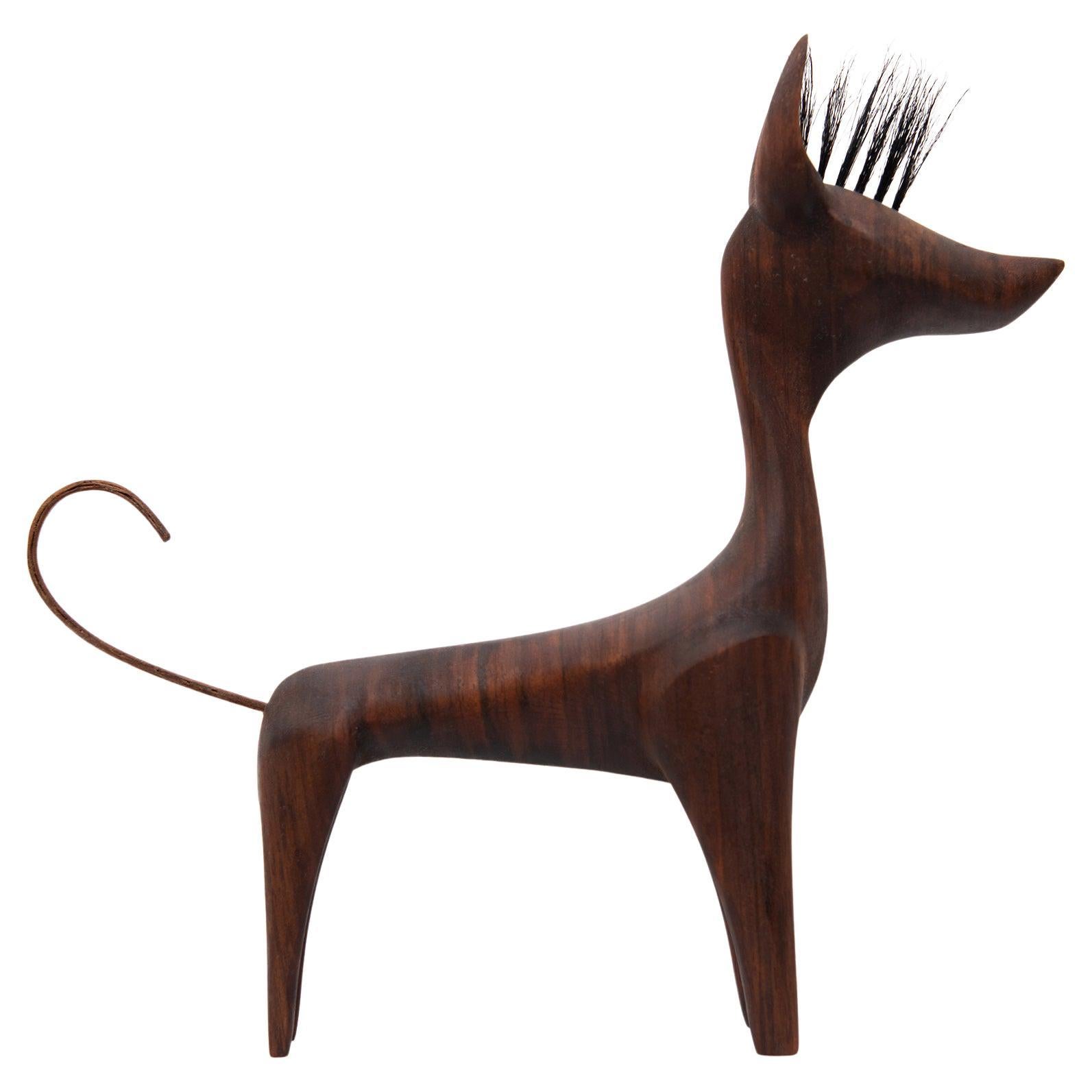 Lolo by Design VA . Xoloitzcuintle Wood Sculpture For Sale