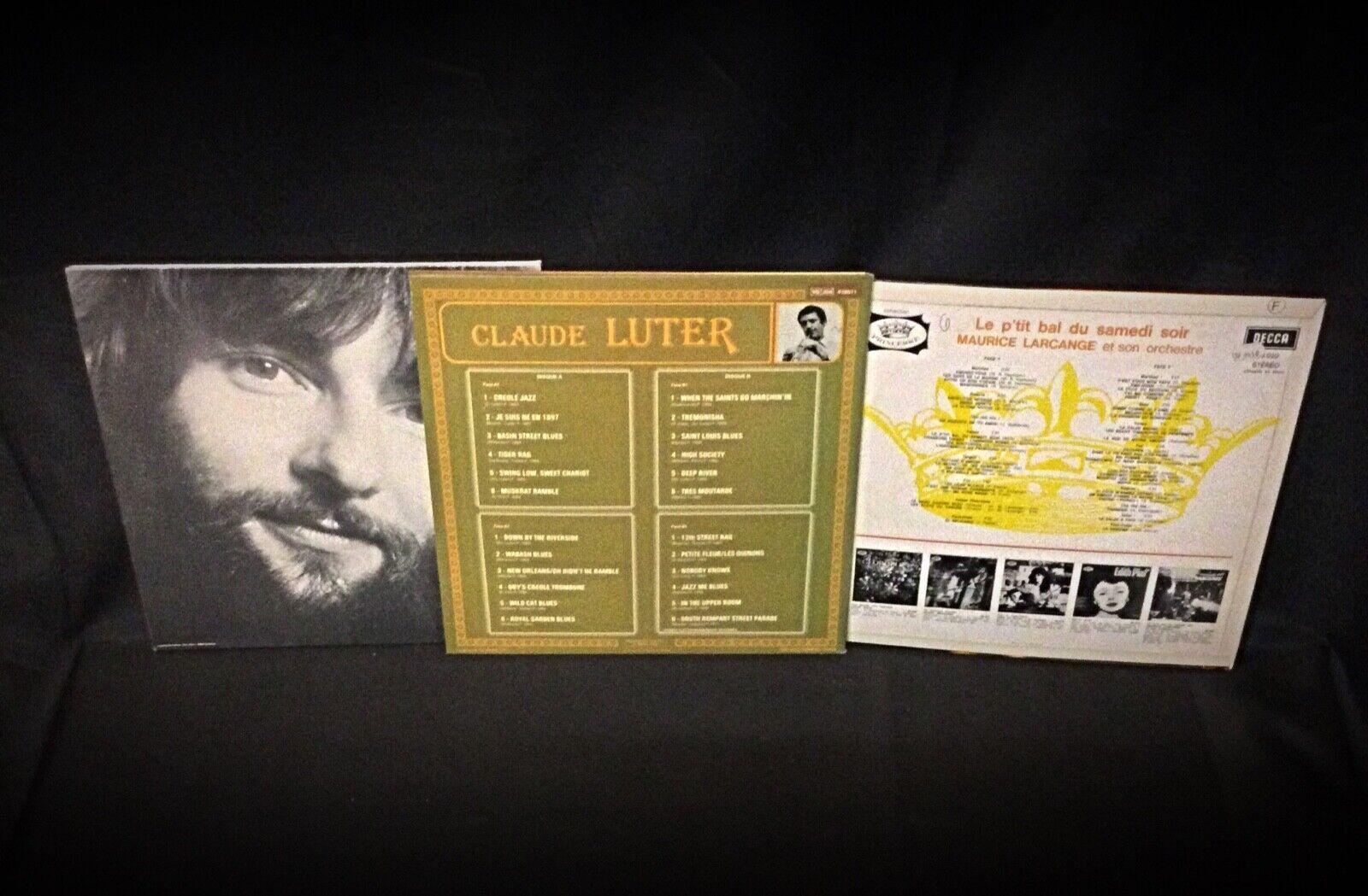 Francese Lotto di 3 dischi in vinile - M. Le Forestier, C. Luter, M. Larcange 33 giri - 2Y04 in vendita