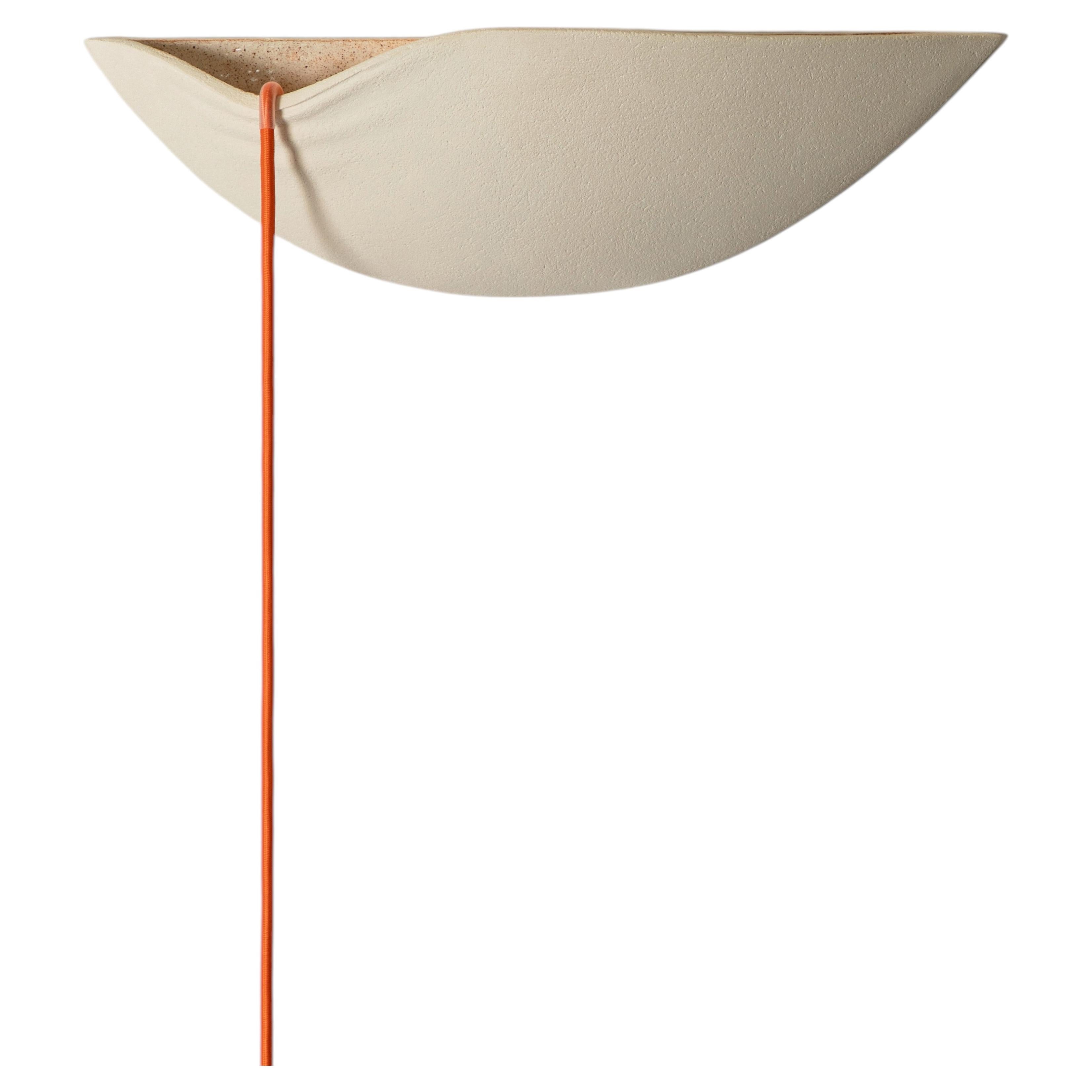 Loma Wall Lamp in Stoneware Clay with Textured Natural Finish by Catalin Filip For Sale