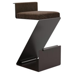 Lombard Bar Chair Made in Portugal By Porus Studio Stainless Steel Wood