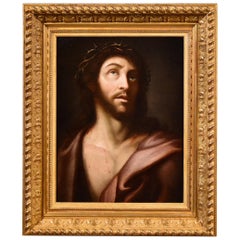Ecce Homo Christ Paint Oil on canvas 17th Century Old master Leonardo Italian
