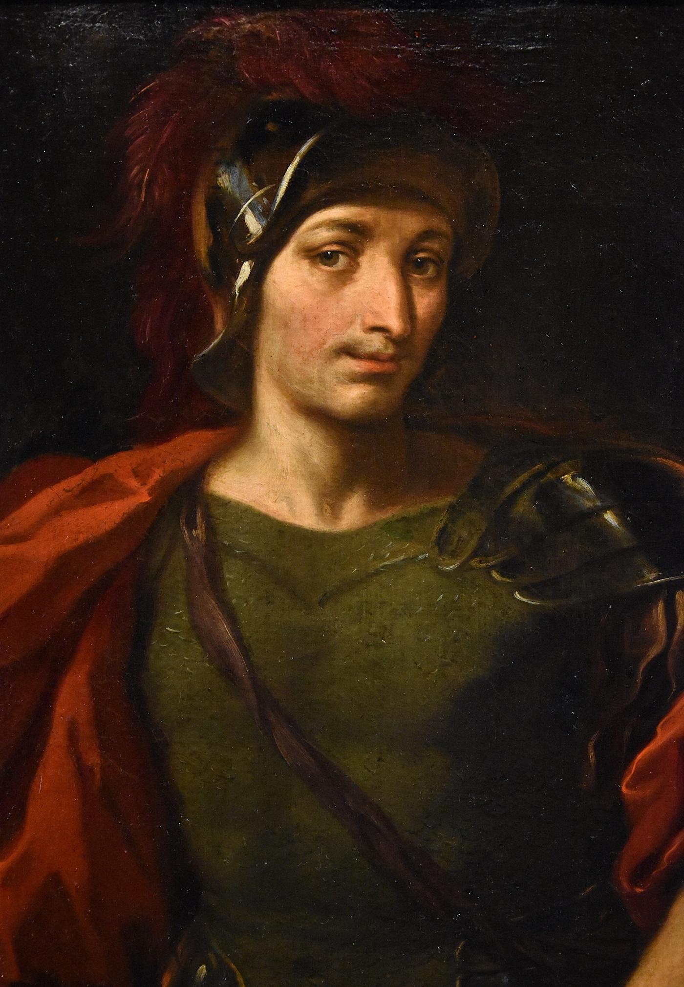 Portrait Soldier Armour Lombard Painter 17th Century Oil on canvas Old master For Sale 7