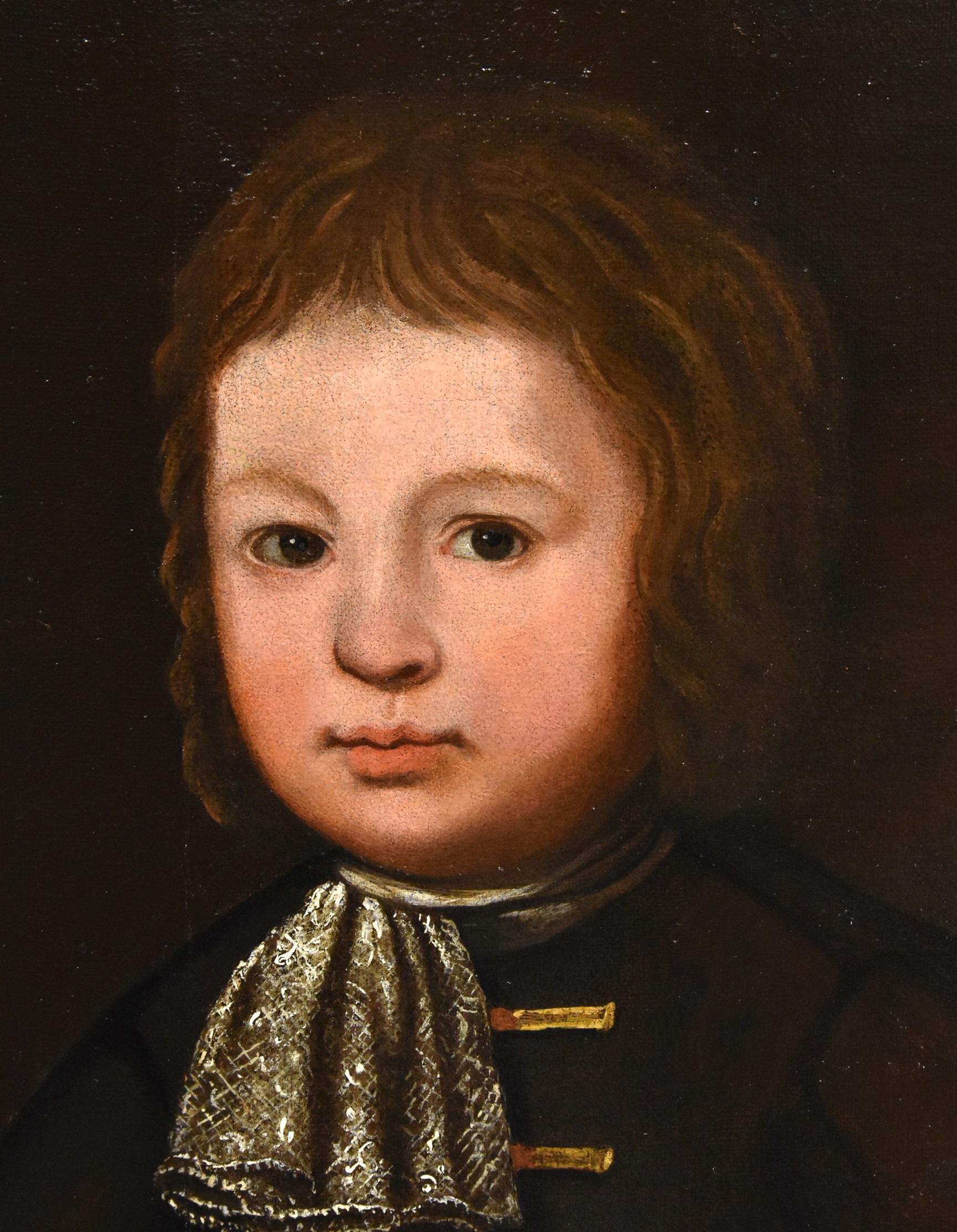 Retrato Joven Escuela Lombarda Siglo XVII Pintura Óleo sobre lienzo Viejo maestro en venta 7