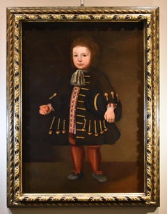 Ritratto di ragazzo di scuola lombarda del XVII secolo Olio su tela Vecchio maestro