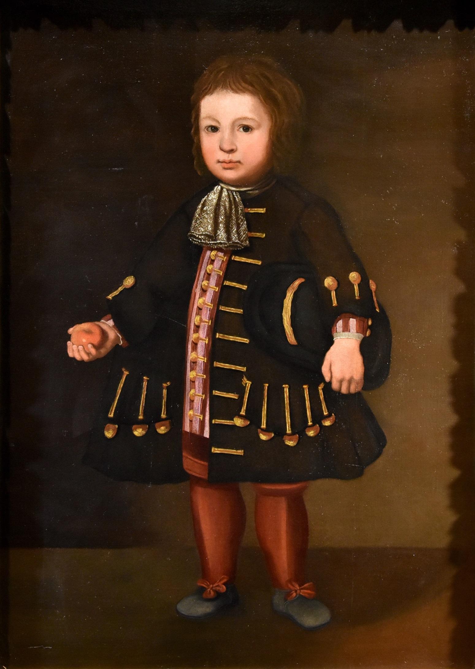 Escuela lombarda, siglo XVII
Retrato de un joven

óleo sobre lienzo
109 x 78 cm - 127 x 97 cm con marco

El protagonista del lienzo ofrecido es un niño regordete, de unos cinco años, miembro joven de una familia aristocrática del siglo XVII: viste
