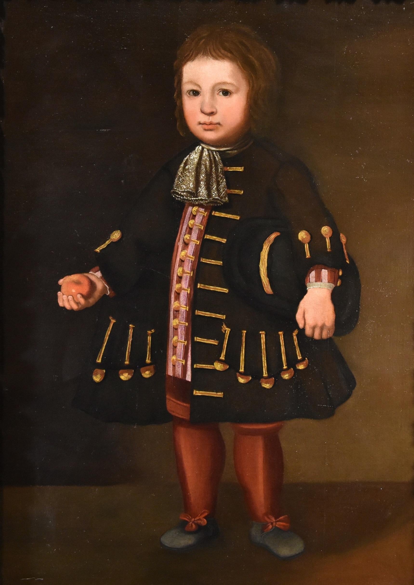 Retrato Joven Escuela Lombarda Siglo XVII Pintura Óleo sobre lienzo Viejo maestro - Painting de Lombard School 17th Century