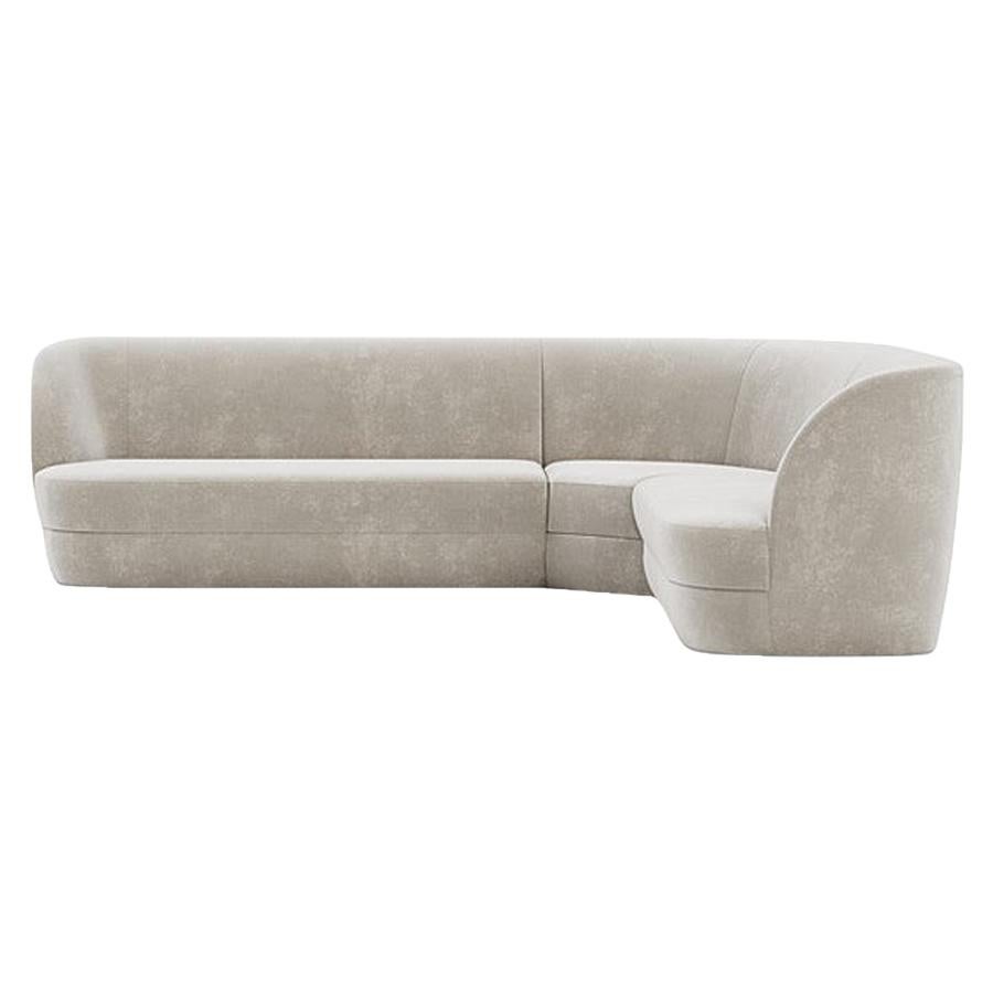 Lombard Street Sectional by Yabu Pushelberg in Nubuck Leather, V3