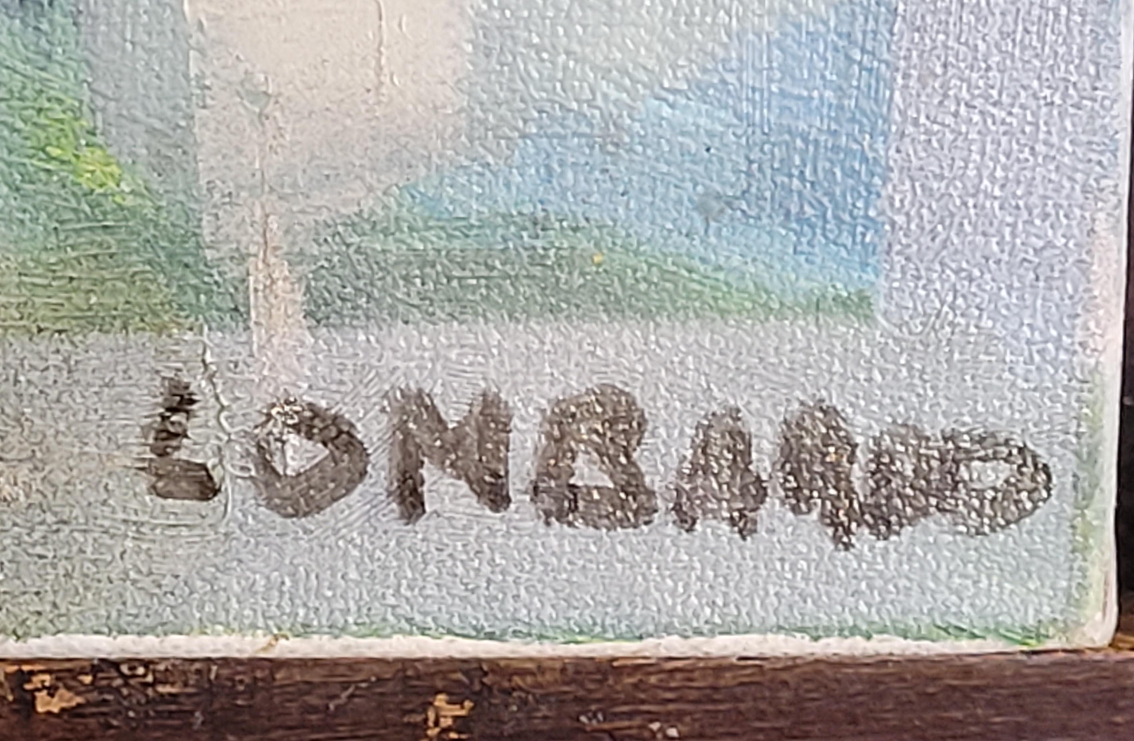 Boote im Hafen. Zeitgenössisches kubistisches Acryl auf Leinwand. im Angebot 6
