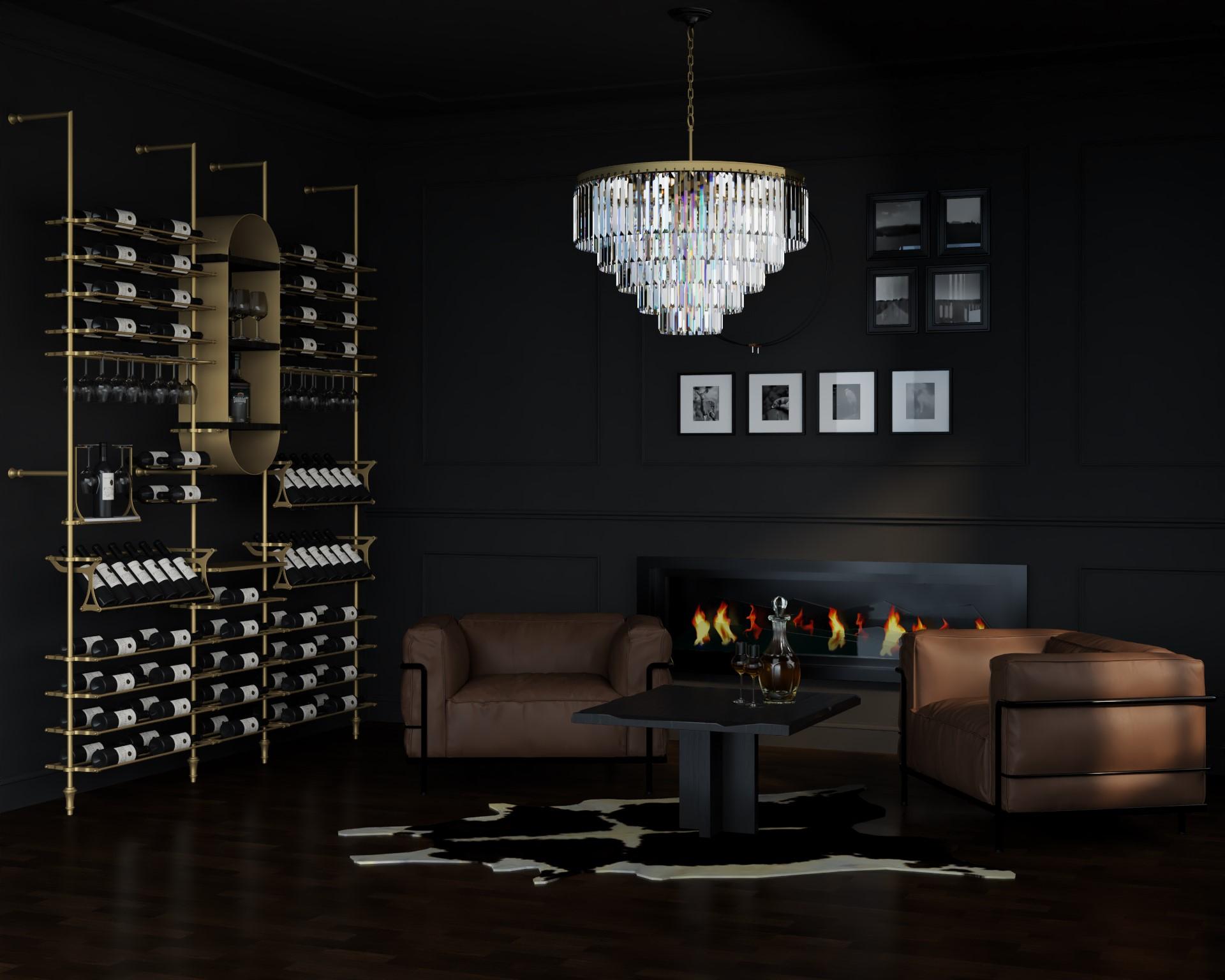 Métal Lombardy Wine Wall - Présentoir de rangement et de stockage de vin en vente