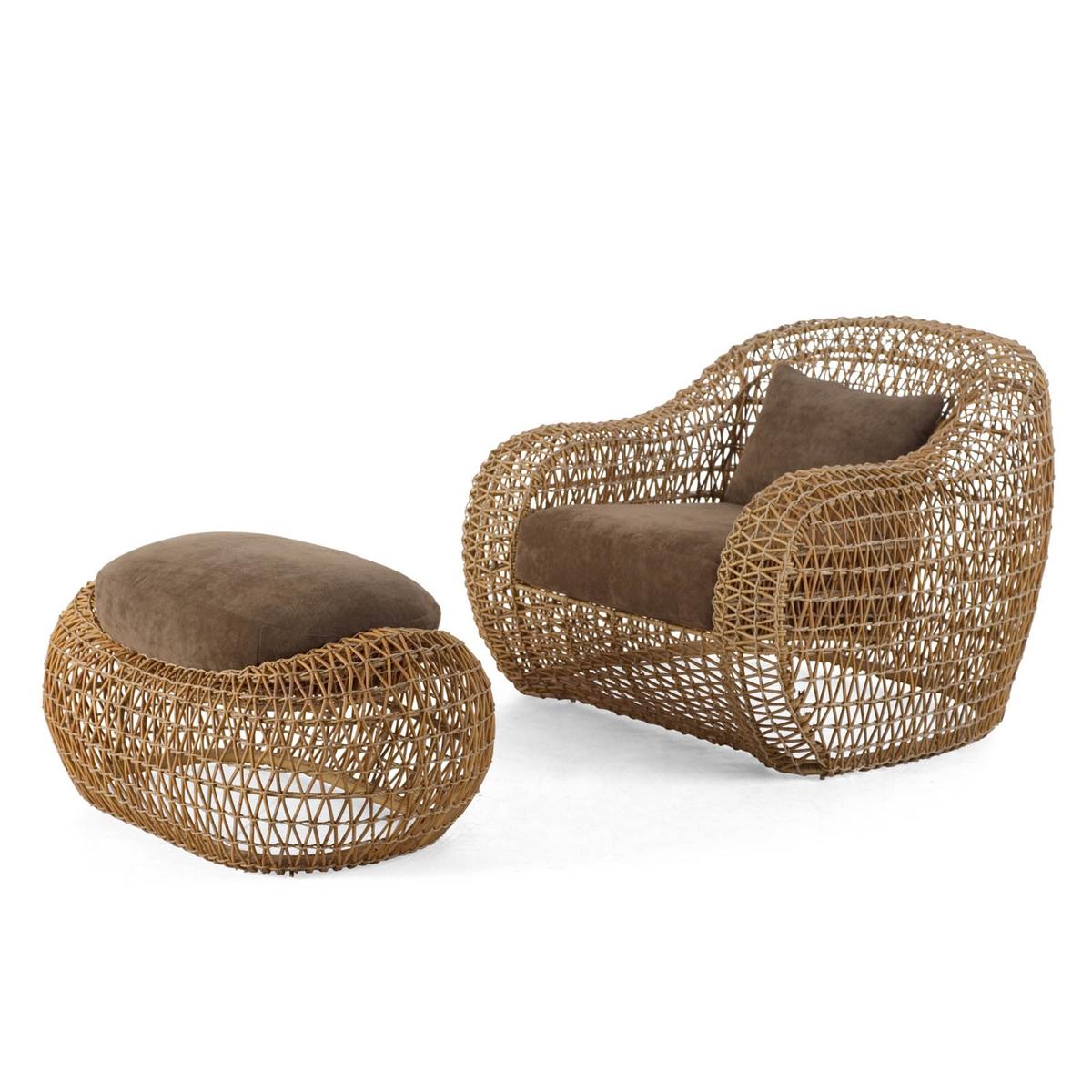 Hand-Crafted Lombok Armchair Indoor or Outdoor For Sale