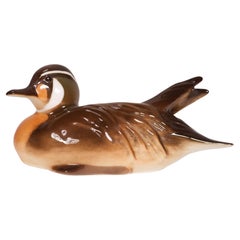Lomonosov Porcelain Entenvogelfigur, handbemalt, 1986-1992