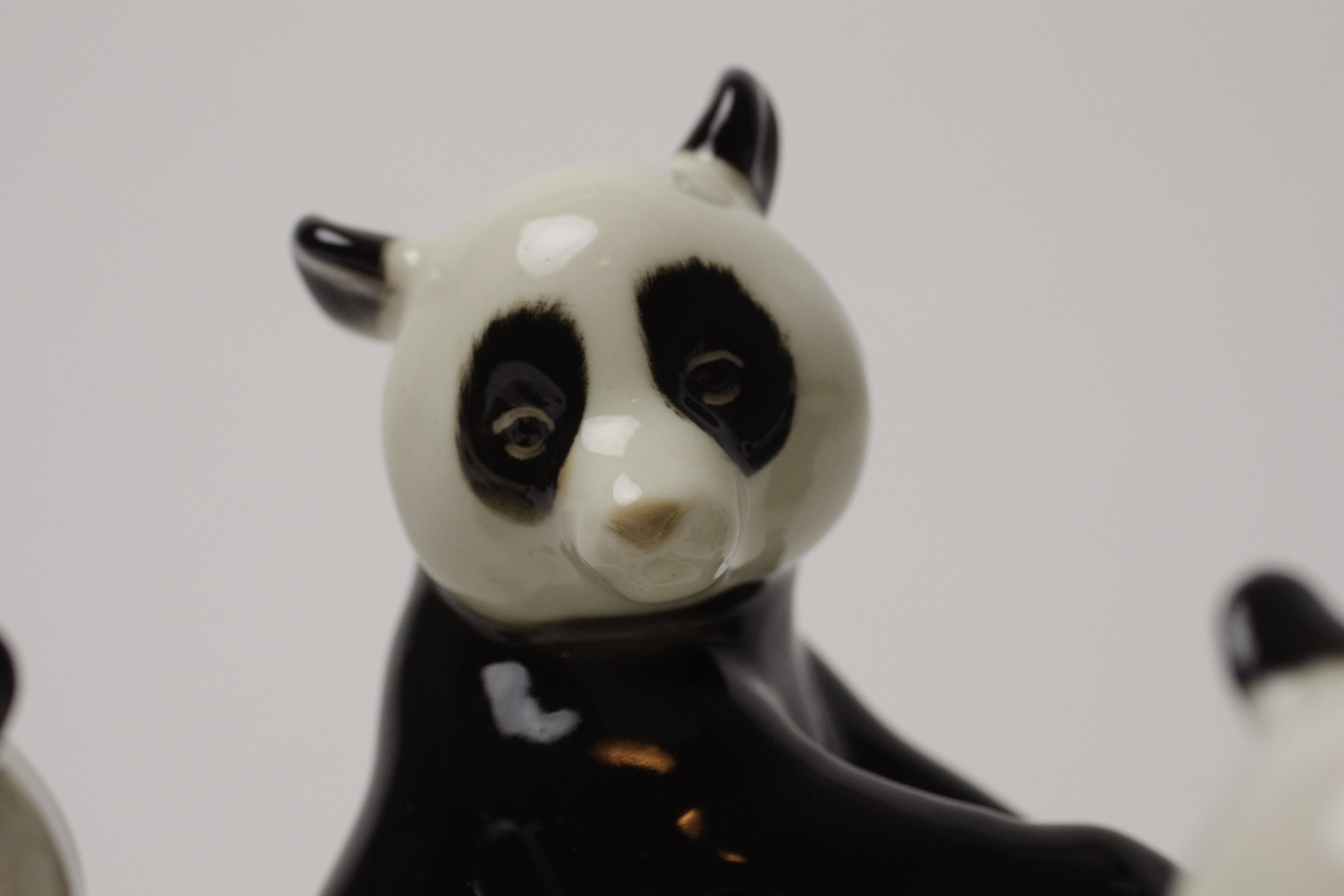 Pandas en porcelaine de Lomonosov Bon état - En vente à MAASTRICHT, LI