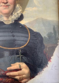 Ca. 1820 Portrait of a Woman with Kashmir shawl.