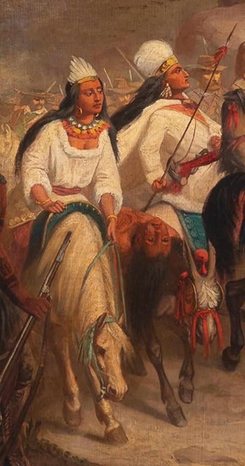 Historische romantische Allegorie Teotihuacan, Leon Cogniet zugeschrieben (1794-1880) im Angebot 2