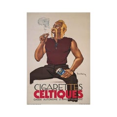 1934 Original Cigarettes Celtiques Poster by Léon Dupin