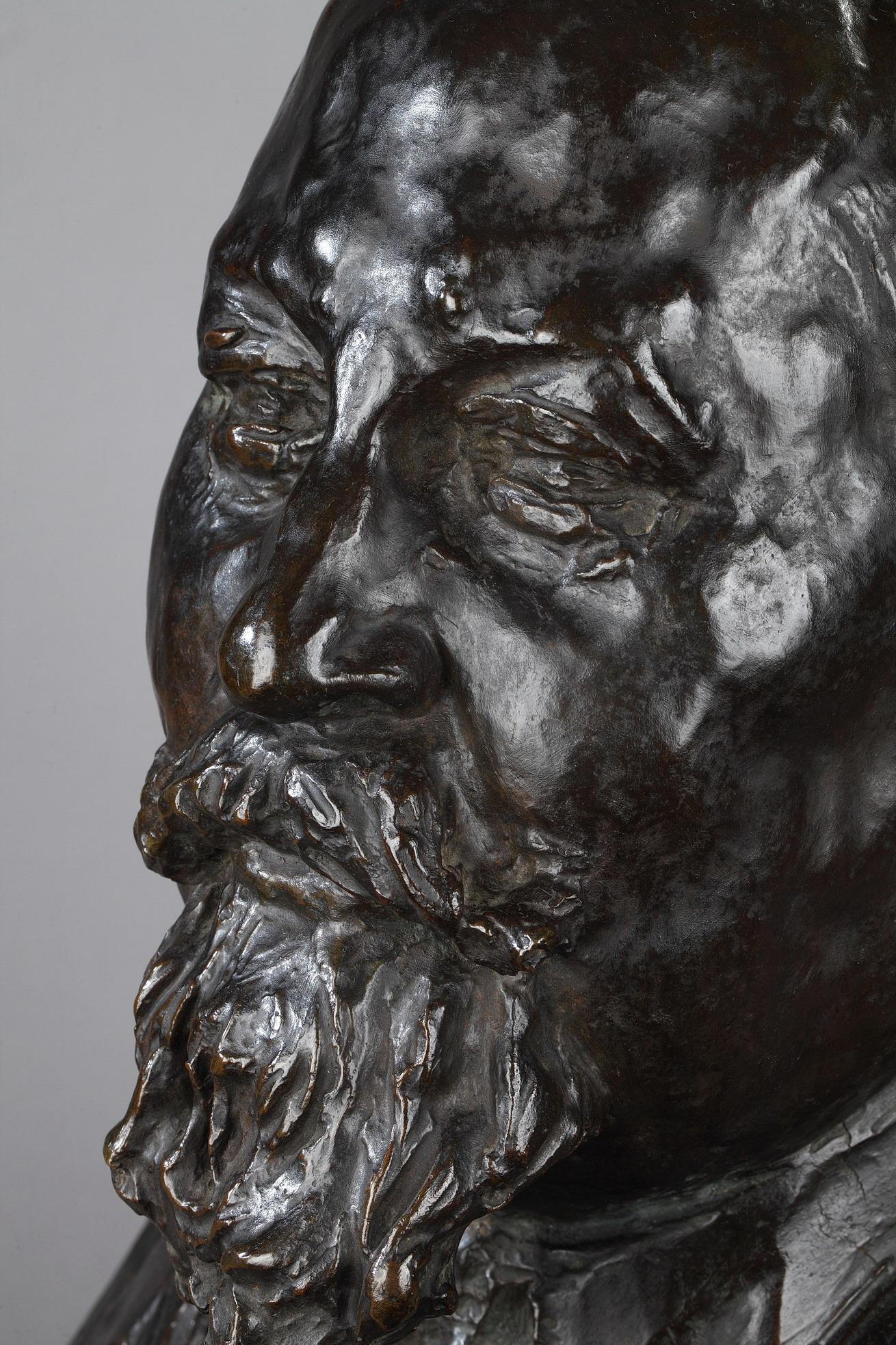 Ritratto di Albert Dubarry
di Léon Léonest DRIVIER (1878-1951)

Bronzo con una patina sfumata di marrone scuro e verde
firmato 