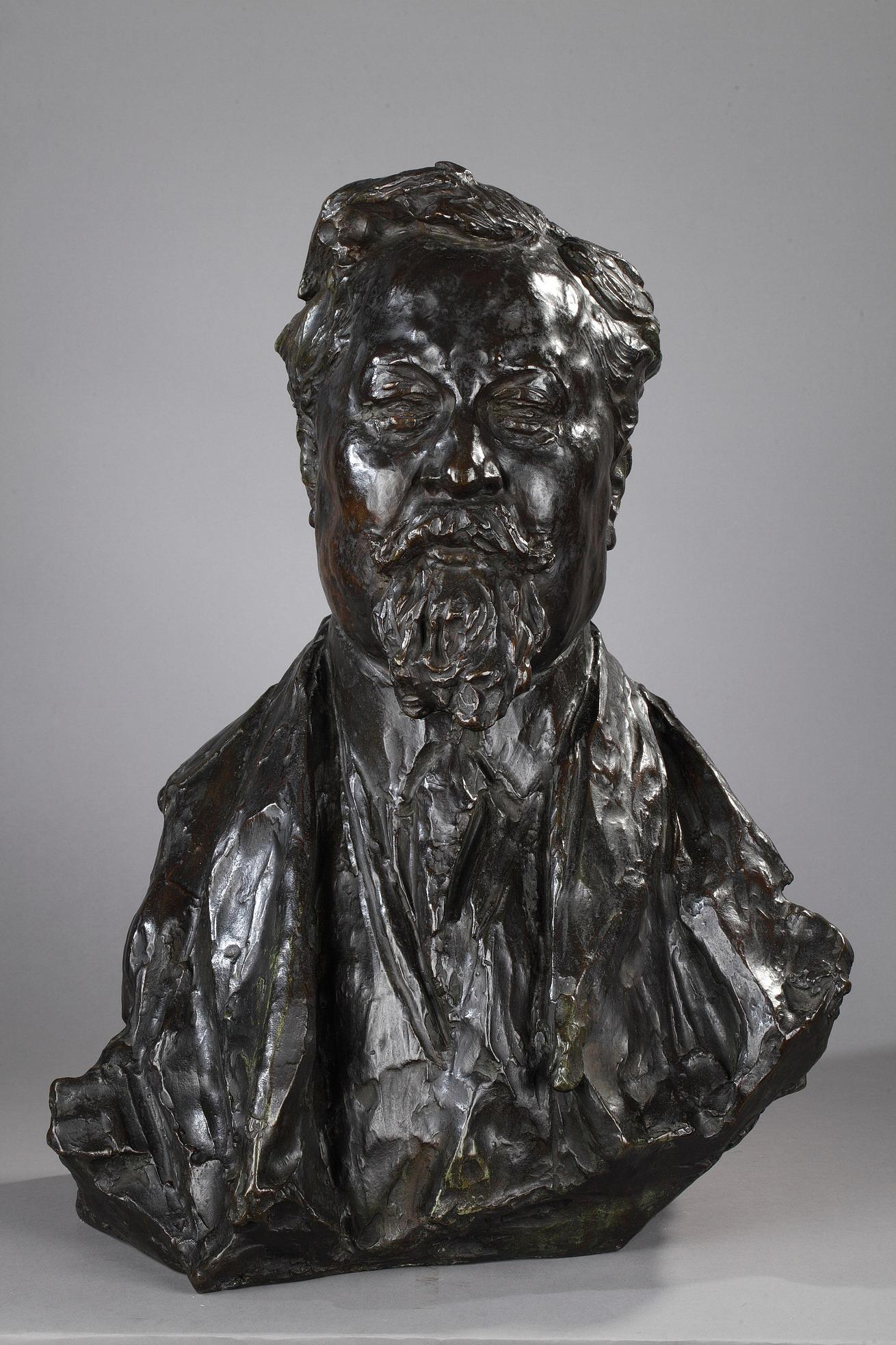 Figurative Sculpture di Léon-Ernest Drivier - Ritratto di Albert Dubarry