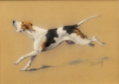 Study of a Pointer Running by Léon Espinasse (French 19th/20th)