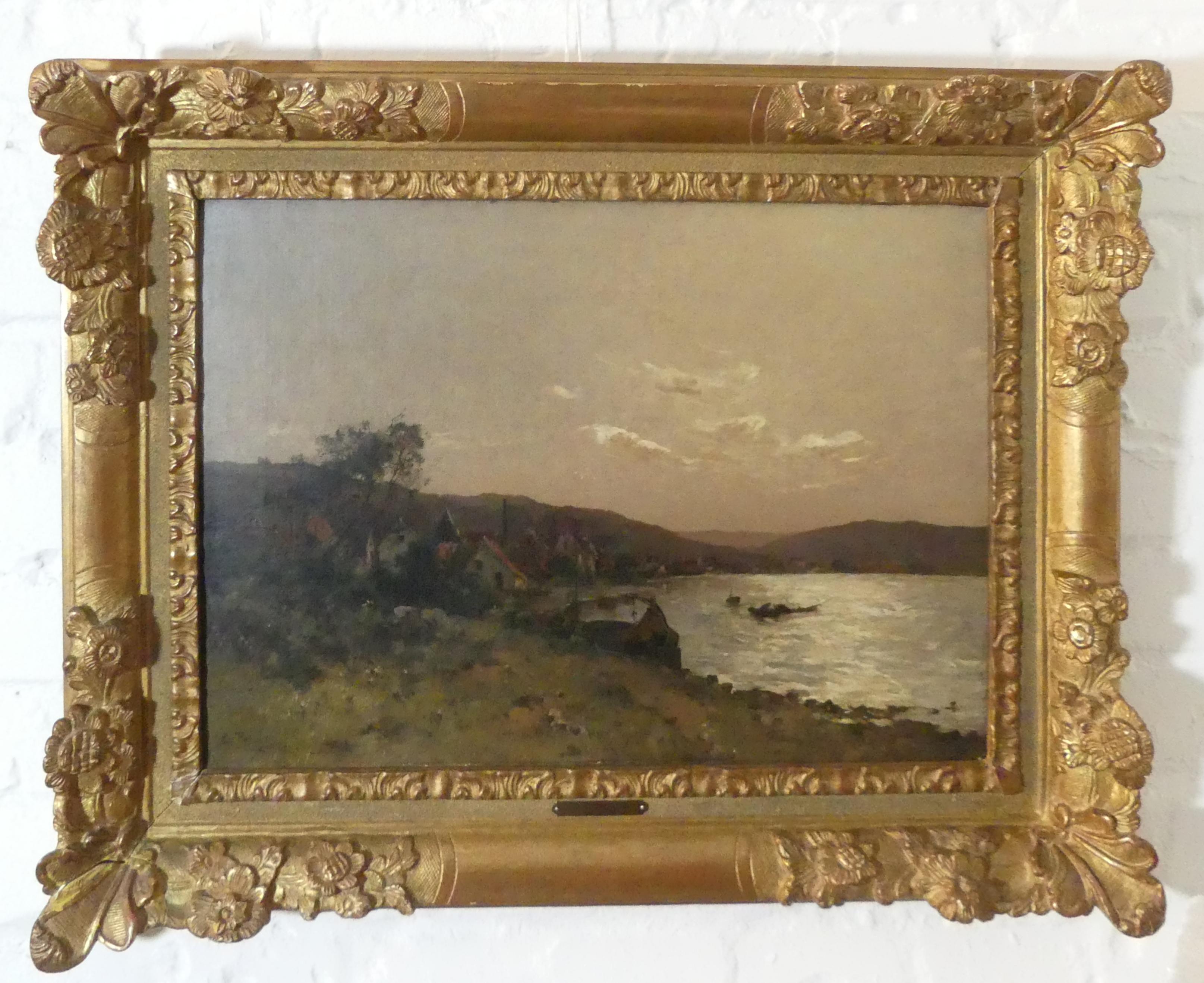 Léon Germain Pelouse (1838-1891), view of the Meuse in Dinant im Angebot 9