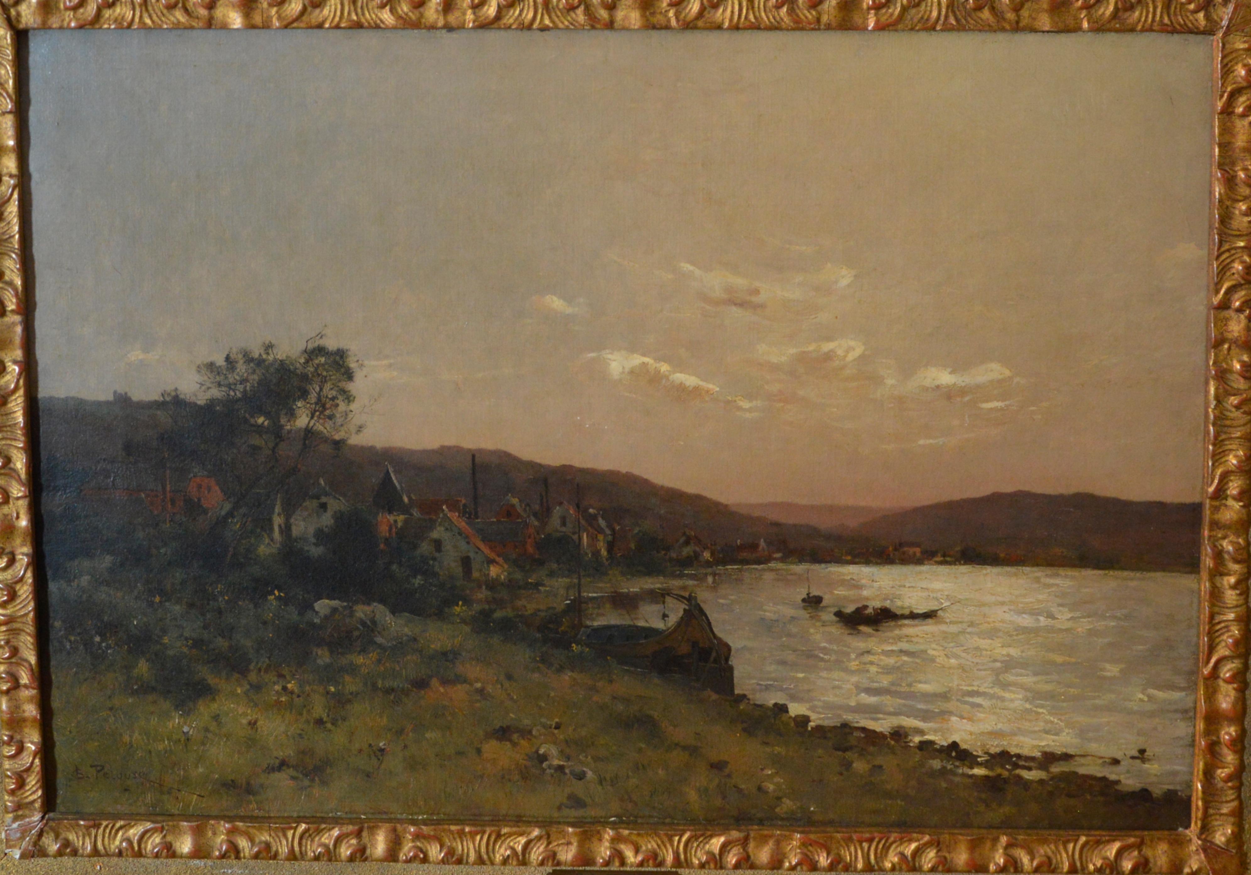 Léon Germain Pelouse (1838-1891), view of the Meuse in Dinant im Angebot 2