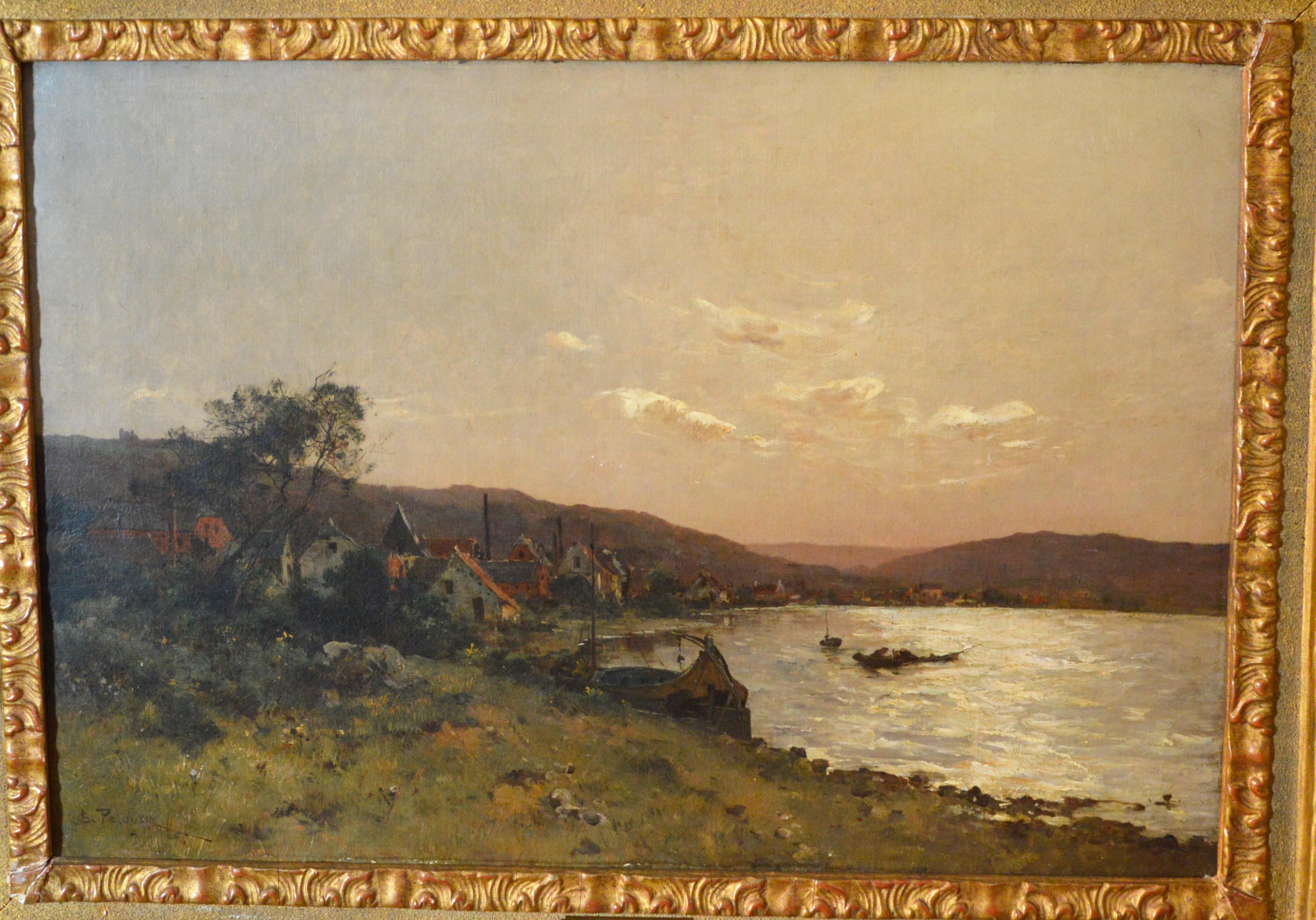 Léon Germain Pelouse (1838-1891), view of the Meuse in Dinant im Angebot 7