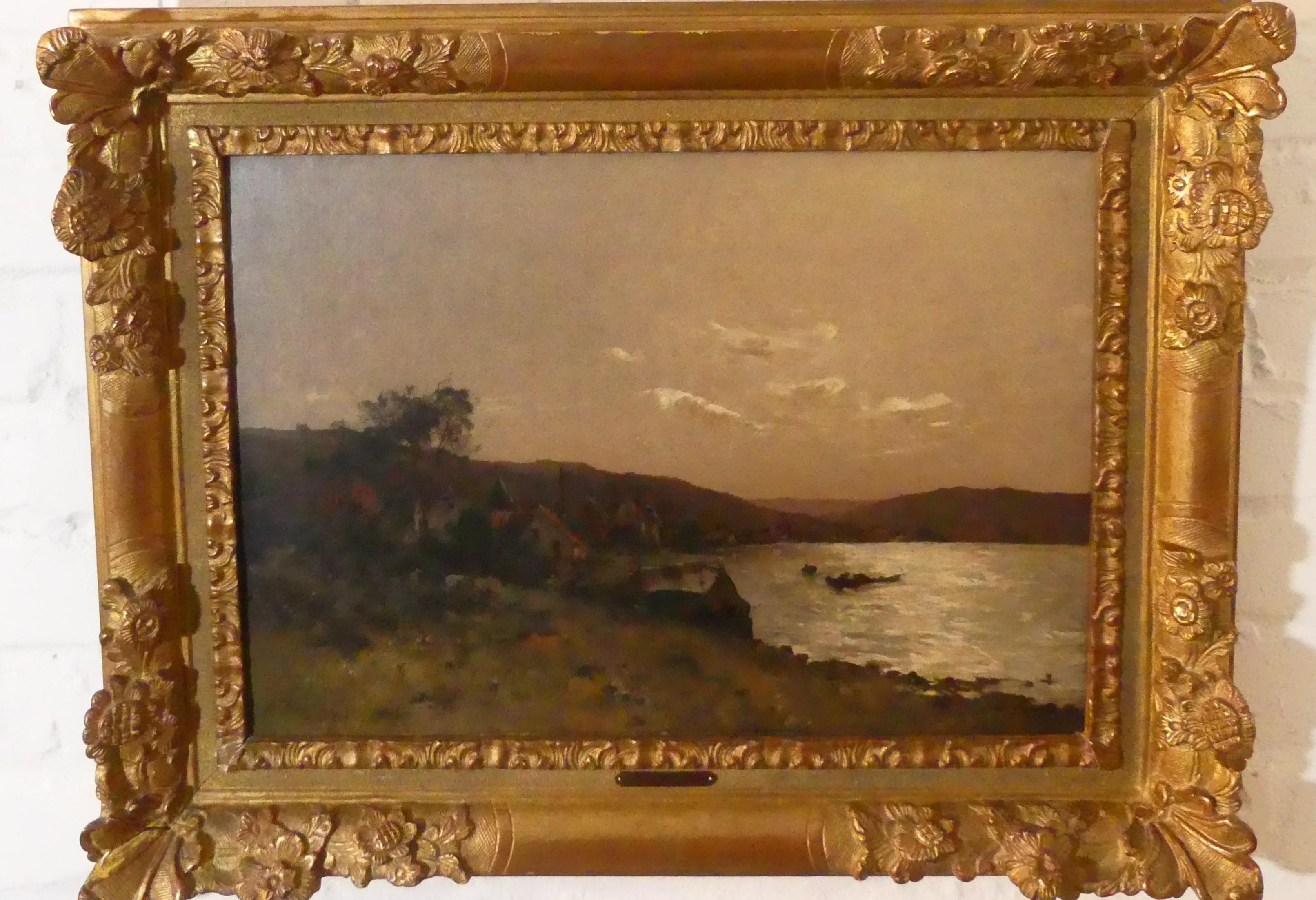 Léon Germain Pelouse (1838-1891), view of the Meuse in Dinant im Angebot 8