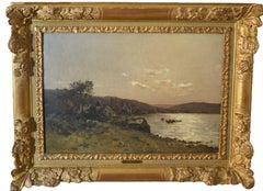 Léon Germain Pelouse (1838-1891), view of the Meuse in Dinant