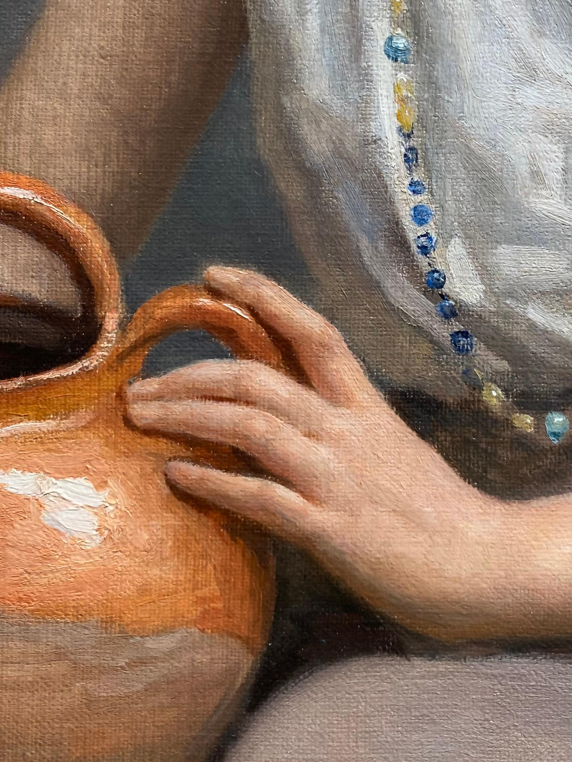 Junges Mädchen mit einem Krug