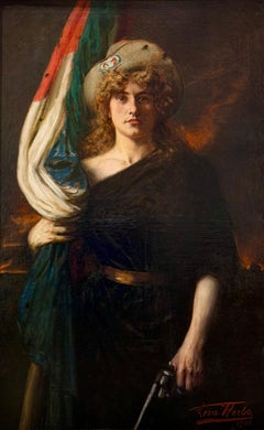 Libertà d'Italia - La Libertà d'Italia" di Léon Léon (1850 - 1907)