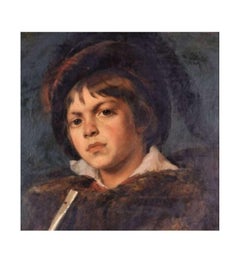 Portrait Of A Boy With A Flute - Léon Herbo