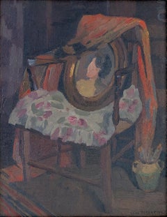 Interior con retrato