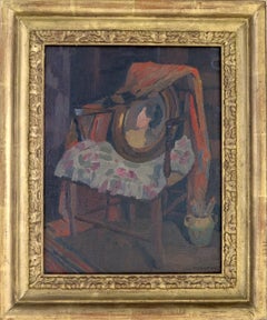 Interior with portrait
