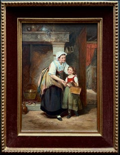 'The Apple of Care' by Léon Émile Caille (1836 – 1907) French Painter