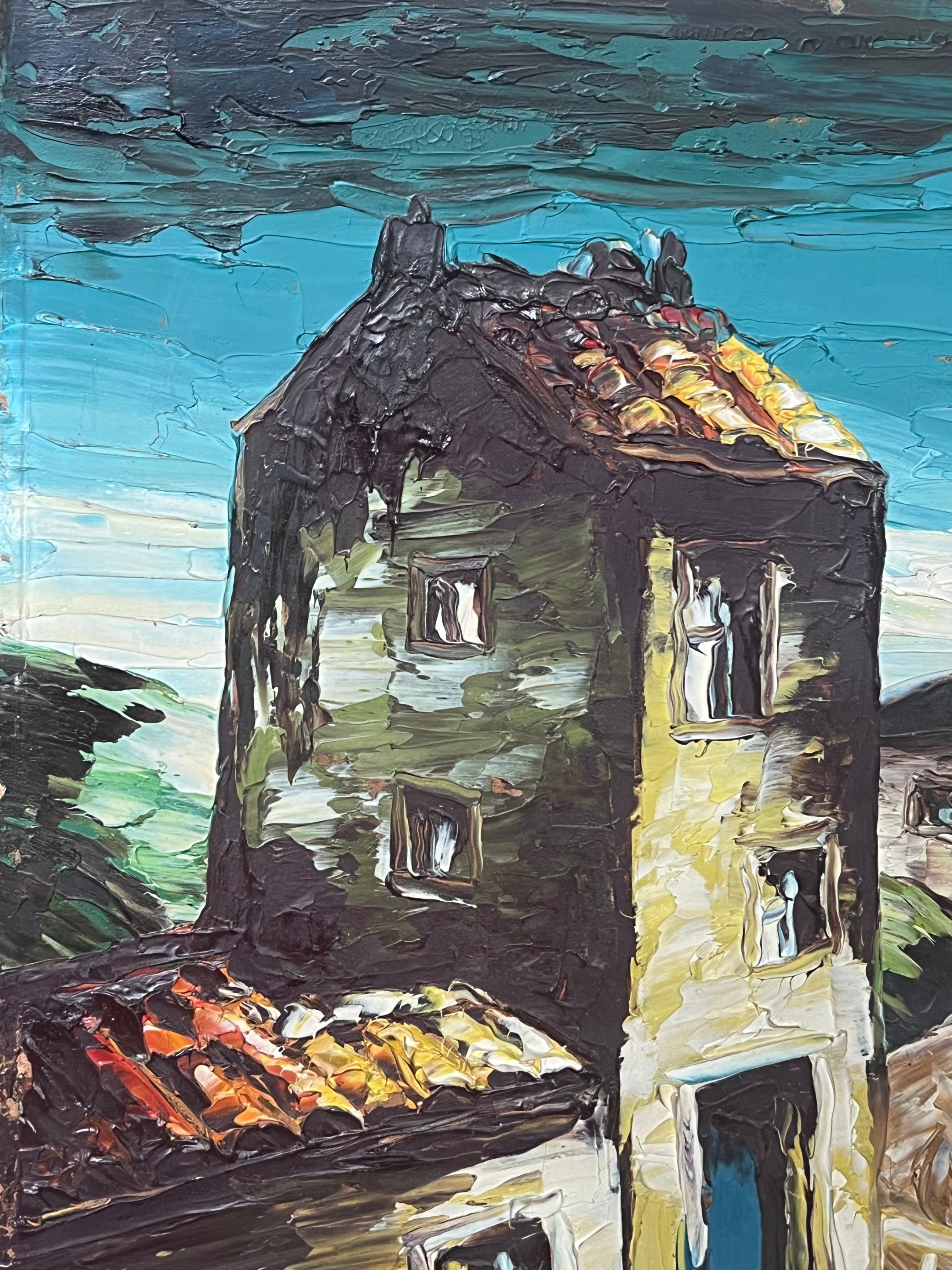 Artiste expressionniste français du 20e siècle Winding Streets in Old Village en vente 3