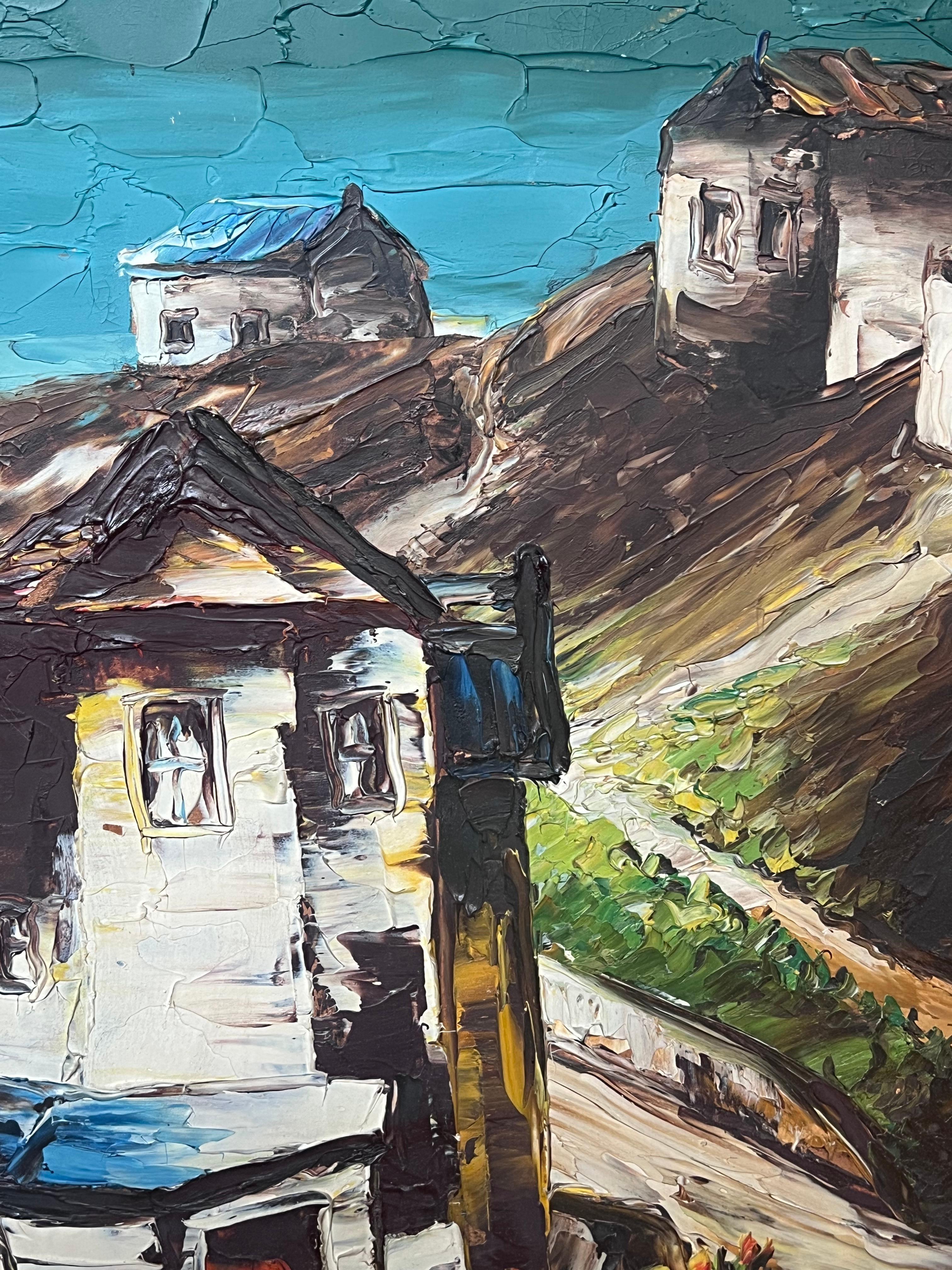 Artiste expressionniste français du 20e siècle Winding Streets in Old Village en vente 4